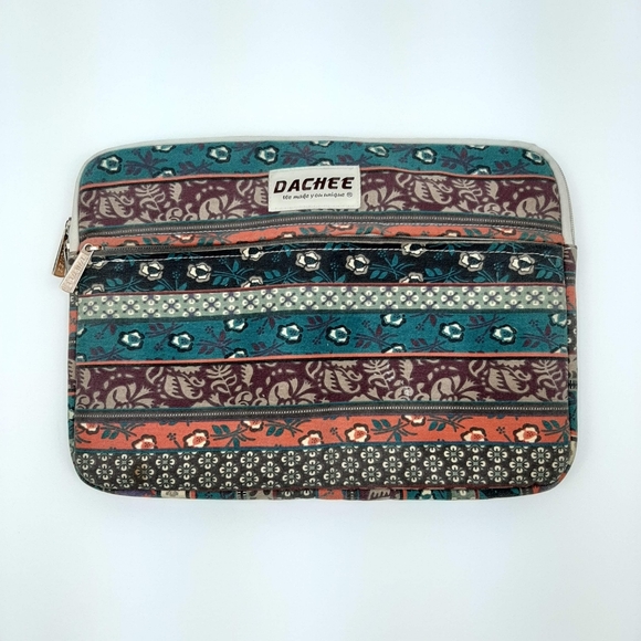 Dachee Padded Zippered Laptop Case Floral Pattern - Picture 1 of 9